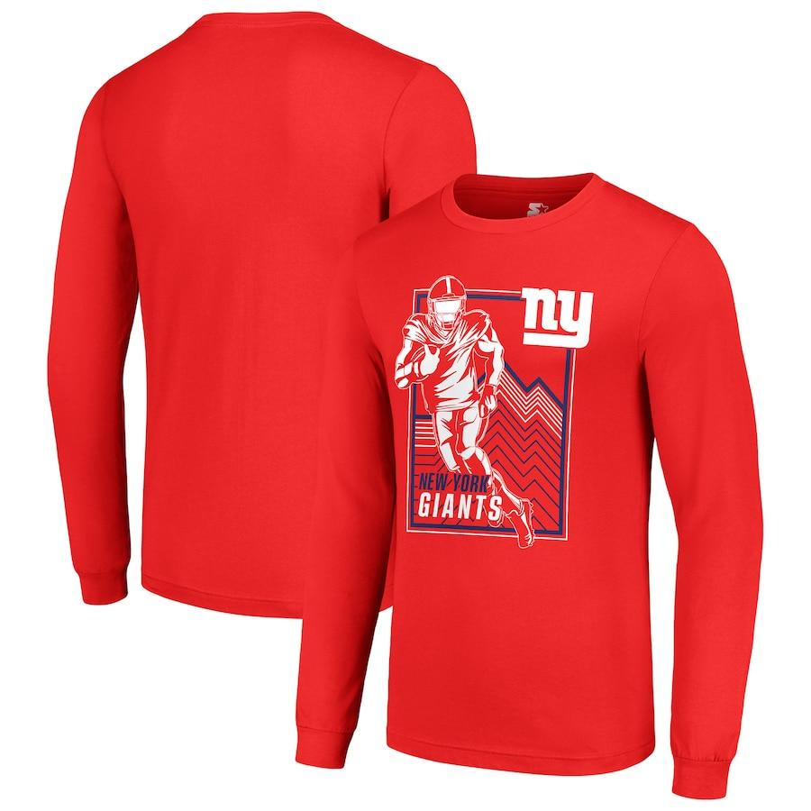 Men New York Giants red 2024 NFL Long sleeve T Shirts->nfl t-shirts->Sports Accessory